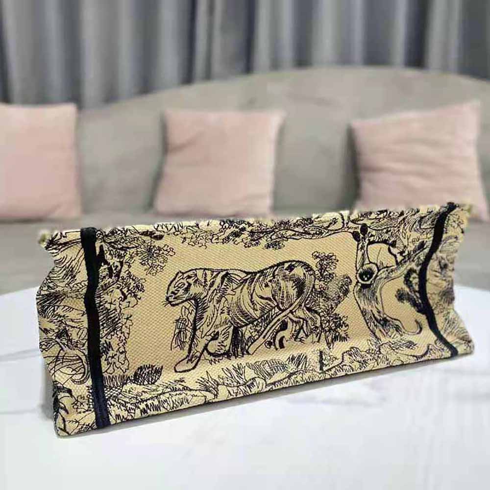 Dior Women Medium Dior Book Tote Brown Toile de Jouy Embroidery 6 Dior Women Medium Dior Book Tote Brown Toile de Jouy Embroidery - Image 6