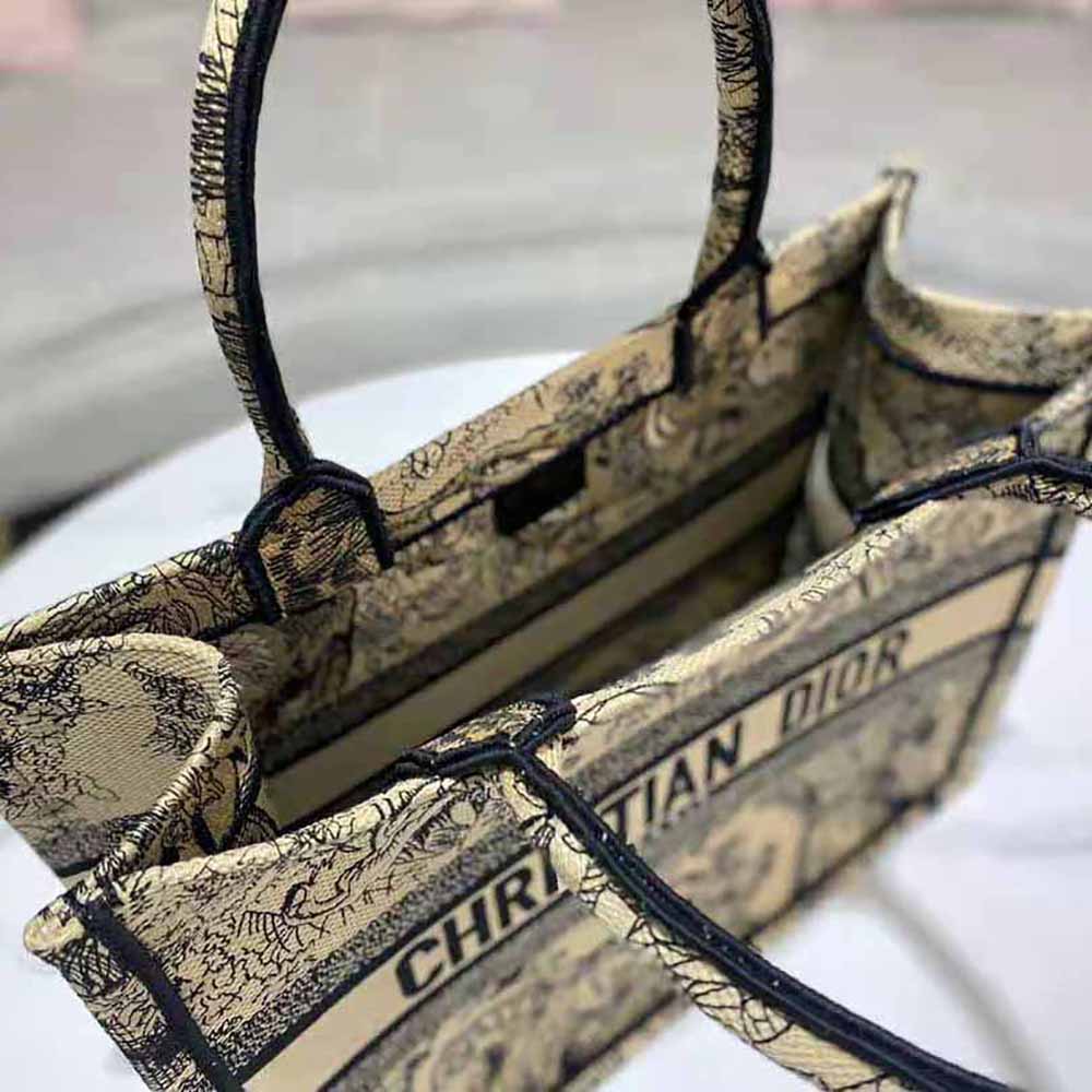 Dior Women Medium Dior Book Tote Brown Toile de Jouy Embroidery 7 Dior Women Medium Dior Book Tote Brown Toile de Jouy Embroidery - Image 7