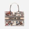Dior Women Medium Dior Book Tote Ecru Multicolor Dior Jardin D'Hiver Embroidery