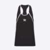 Dior Women Vibe Tank Top Black and White Technical Jersey