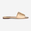 Dolce Gabbana D&G Women Nappa Mordore Slides with DG Logo
