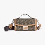 Fendi Men Baguette Soft Trunk Brown FF Fabric Bag