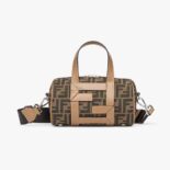 Fendi Men Mini Bag Brown FF Fabric Bag