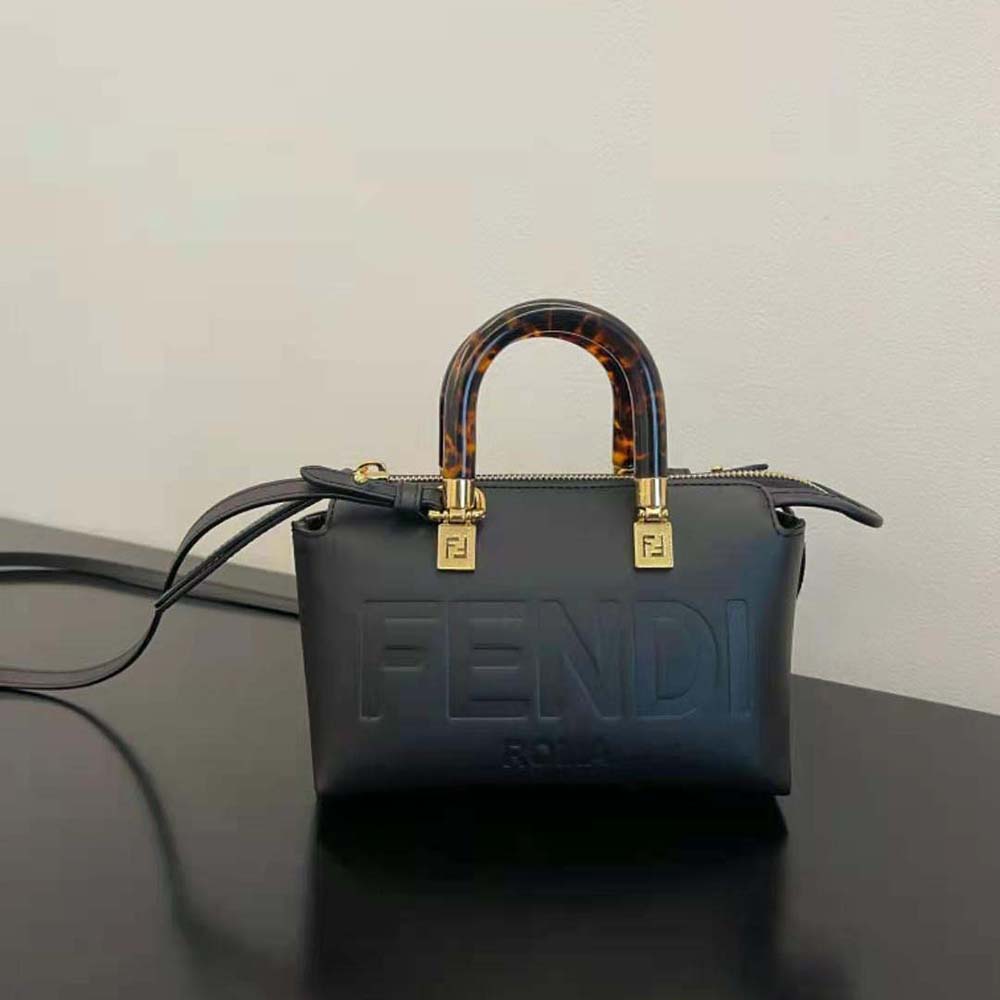 By The Way Mini - Small Boston bag in black leather