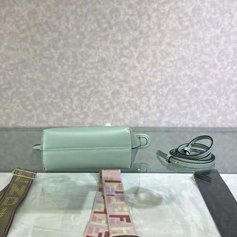 Fendi Women By The Way Mini Small Boston Bag in Mint Green Leather 6 Fendi Women By The Way Mini Small Boston Bag in Mint Green Leather - Image 6
