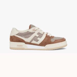Fendi Women Fendi Match Brown Suede Low-TopsFendi Women Fendi Match Brown Suede Low-Tops