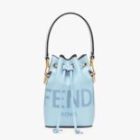 Fendi Women Mon Tresor Light Blue Leather Mini Bag
