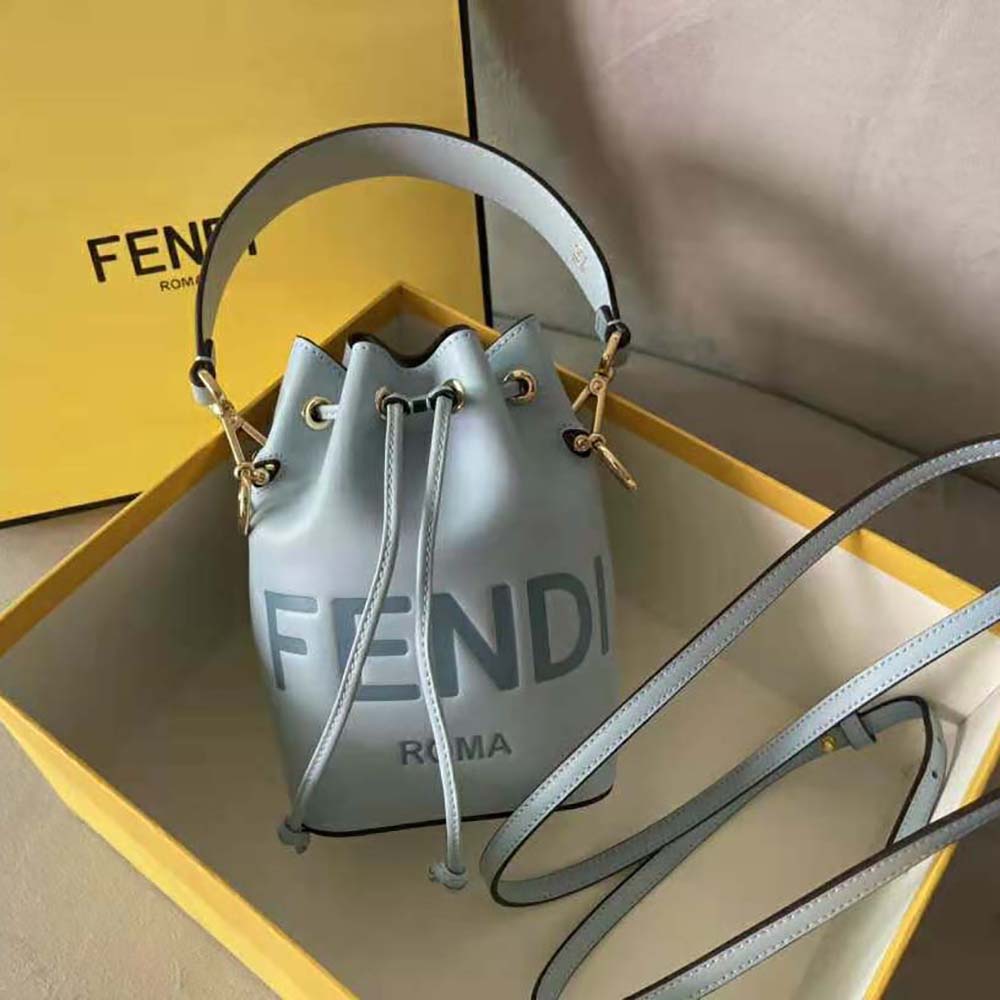 Fendi Women Mon Tresor Light Blue Leather Mini Bag 2 Fendi Women Mon Tresor Light Blue Leather Mini Bag - Image 2