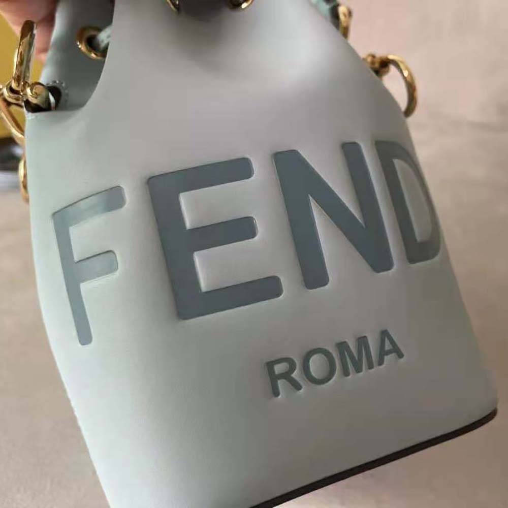 Fendi Women Mon Tresor Light Blue Leather Mini Bag 7 Fendi Women Mon Tresor Light Blue Leather Mini Bag - Image 7