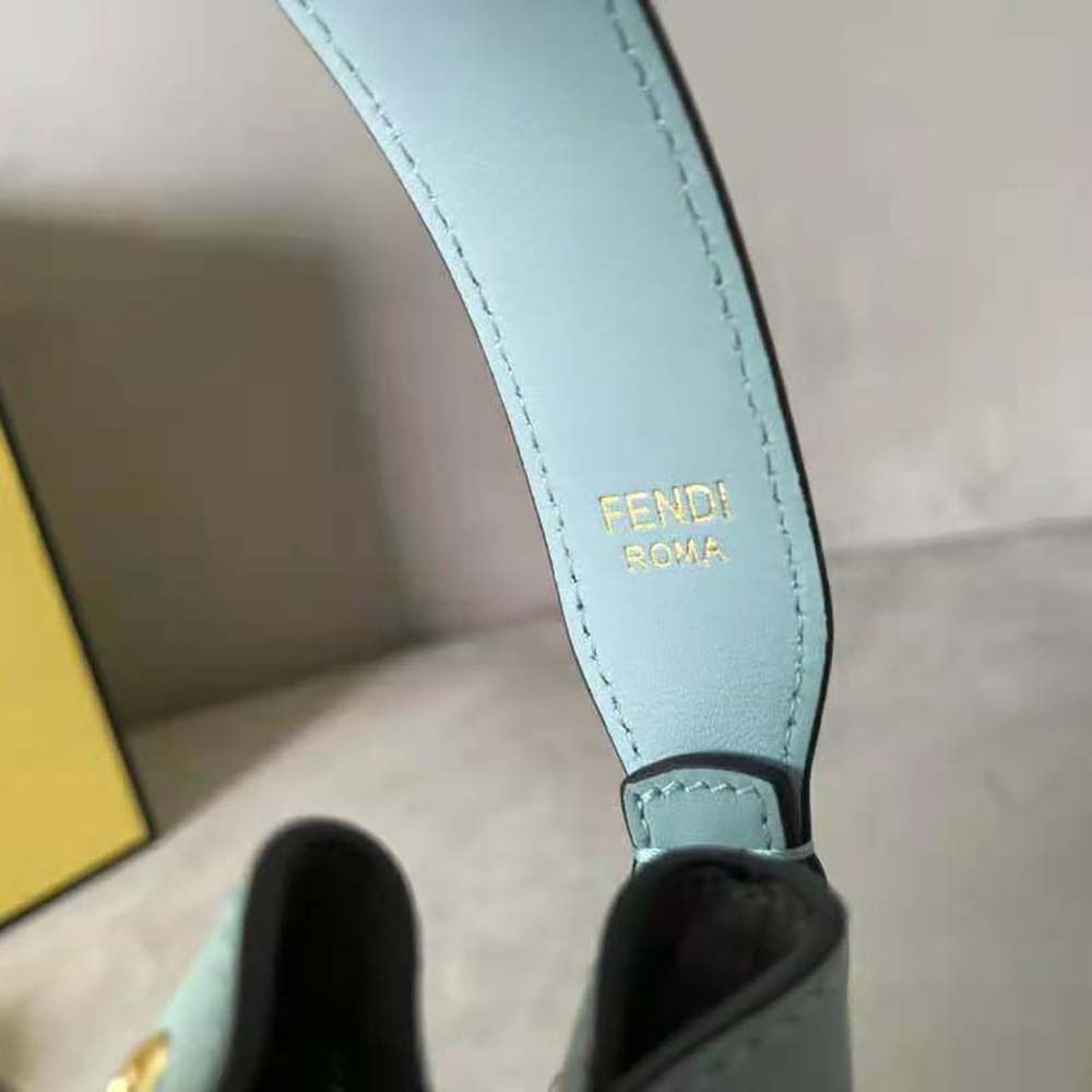 Fendi Women Mon Tresor Light Blue Leather Mini Bag 8 Fendi Women Mon Tresor Light Blue Leather Mini Bag - Image 8