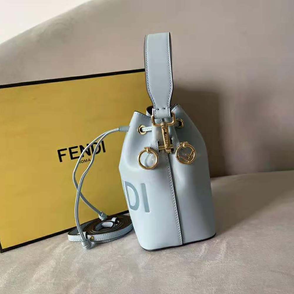 Fendi Women Mon Tresor Light Blue Leather Mini Bag 5 Fendi Women Mon Tresor Light Blue Leather Mini Bag - Image 5