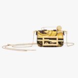 Fendi Women Nano Baguette Charm Fendace Black Leather Charm
