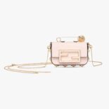 Fendi Women Nano Baguette Charm Fendace Pink Leather Charm