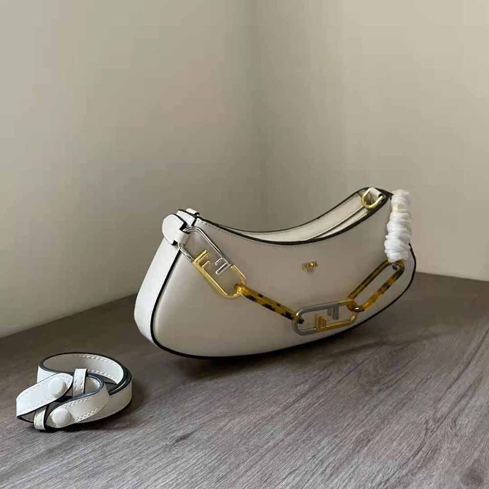 Fendi Women O’Lock Swing Camellia Leather Pouch 4 Fendi Women O’Lock Swing Camellia Leather Pouch - Image 4