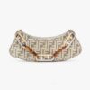 Fendi Women O’Lock Swing Dove Gray Tapestry Fabric Pouch 11 Fendi Women O’Lock Swing Dove Gray Tapestry Fabric Pouch