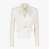 Fendi Women White Wool and Silk Jacket