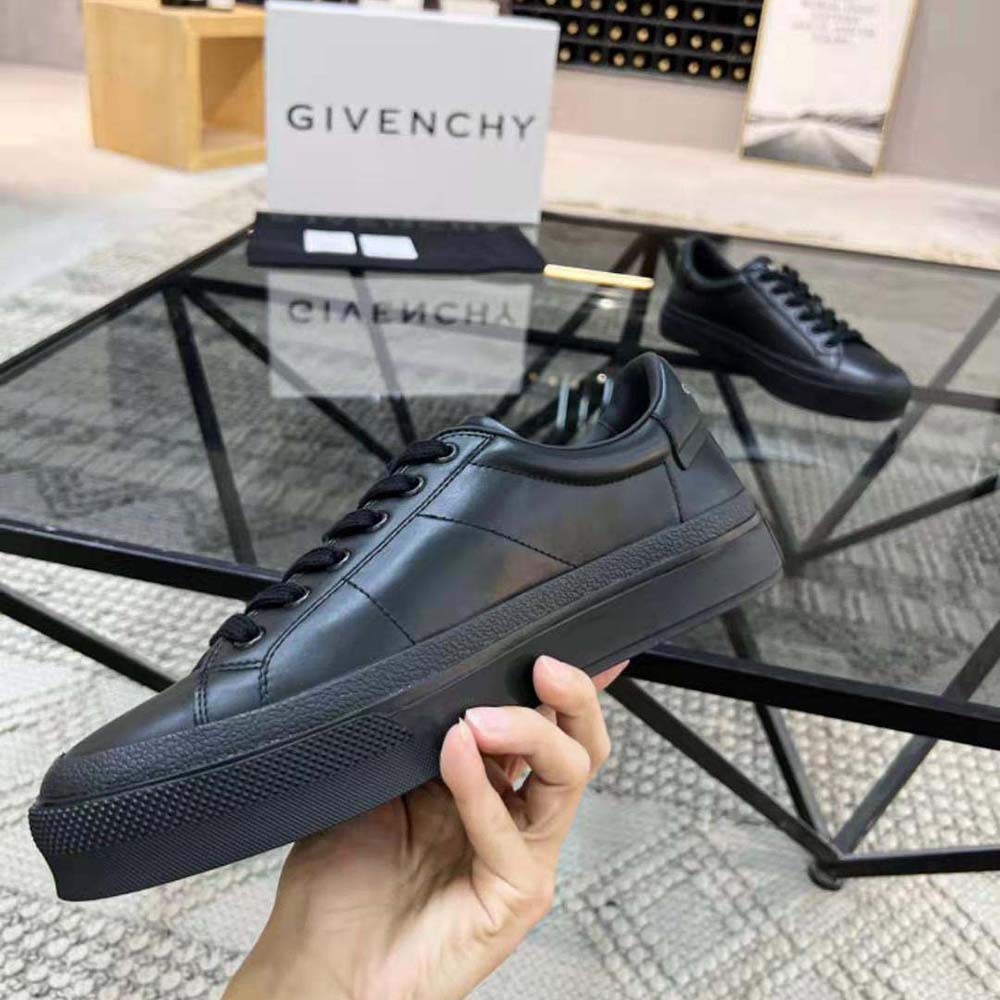 Givenchy Men City Sport Disney Castle Sneakers in Leather-Black 7 Givenchy Men City Sport Disney Castle Sneakers in Leather-Black - Image 7