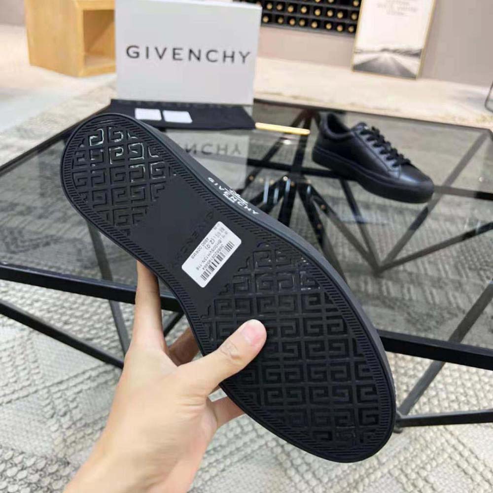 Givenchy Men City Sport Disney Castle Sneakers in Leather-Black 10 Givenchy Men City Sport Disney Castle Sneakers in Leather-Black - Image 10