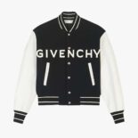 Givenchy Women GIVENCHY Bomber in Wool and Leather-Black