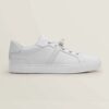 Hermes Women Day Sneaker in Calfskin and Matte Mississippiensis Alligator Leather