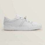 Hermes Women Day Sneaker in Calfskin and Matte Mississippiensis Alligator Leather