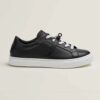 Hermes Women Day Sneaker in Calfskin with Functional Shiny Black