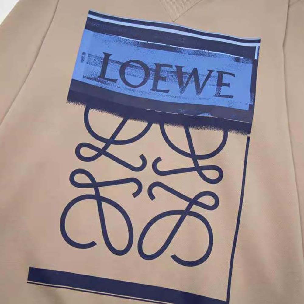 Loewe Men Photocopy Anagram Sweatshirt in Cotton-Blue