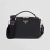 Prada Men Brique Saffiano Leather Bag-Black