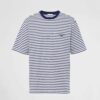 Prada Women Cotton T-shirt with Overprinted Logo