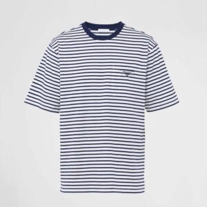 Prada Women Cotton T-shirt with Overprinted Logo