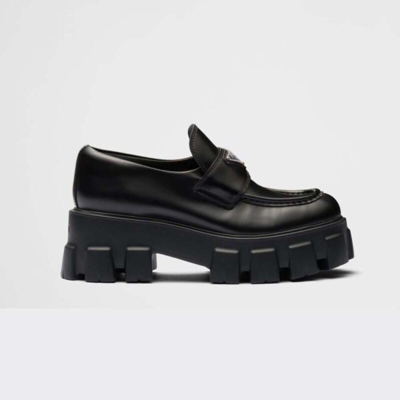 monolith brushed leather loafers dupe