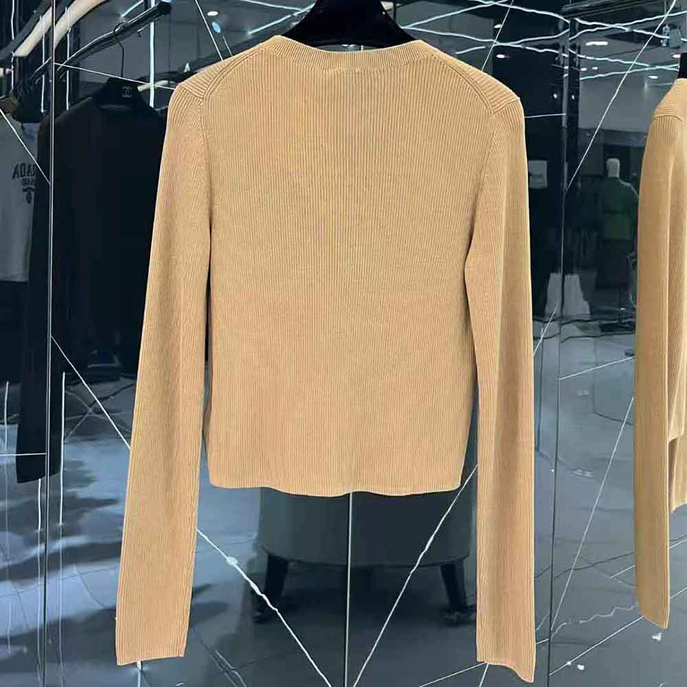 Prada Women Cropped Silk Sweater with Logo 3 Prada Women Cropped Silk Sweater with Logo - Image 3
