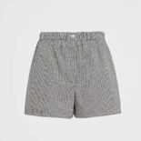 Prada Women Gingham Check Shorts