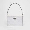 Prada Women Metallic Leather Mini-Bag-Silver