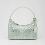 Prada Women Satin Mini-Bag with Crystals-Auqa