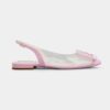 Roger Vivier Women Gommettine Strass Buckle Slingback Ballerinas in PVC-Pink