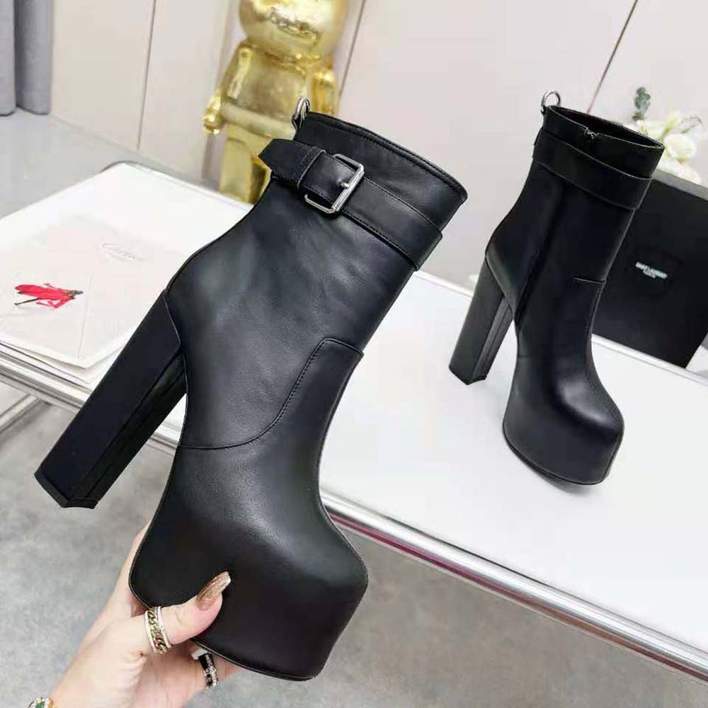 ysl platform booties