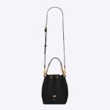 Saint Laurent YSL Women Emmanuelle Small Bucket Bag in Quilted Lambskin-Black
