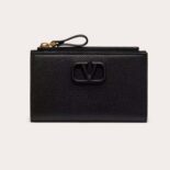 Valentino Women Gaby Small Envelope Wallet in Quilted Lambskin-Black