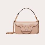 Valentino Women Locò Small Shoulder Bag with Jewel Logo-Pink
