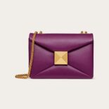 Valentino Women One Stud Nappa Bag with Chain-Purple