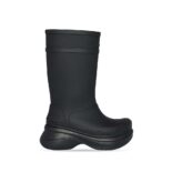 Balenciaga Women Crocs™ Boot in Black Rubber