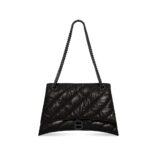 Balenciaga Women Crush Medium Chain Bag Quilted in Black