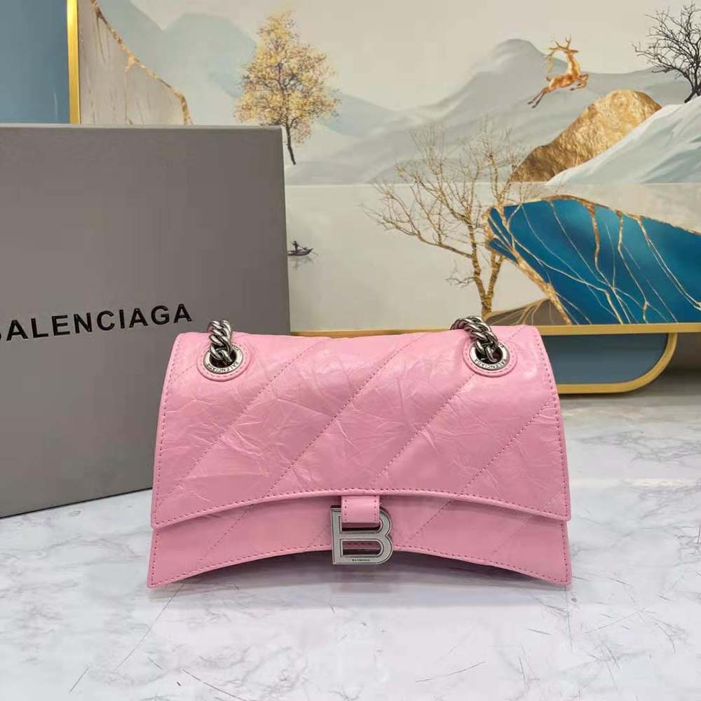 Balenciaga Crush Small Chain Bag in Pink