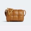 Bottega Veneta Women Candy Padded Cassette Mini Padded Intreccio Leather Cross-Body Bag-Brown