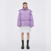 Bottega Veneta Women Frosted Poplin Puffer Jacket-Purple