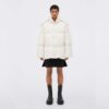 Bottega Veneta Women Frosted Poplin Puffer Jacket-White