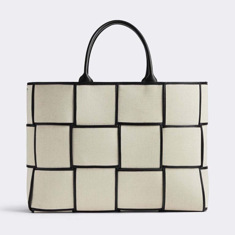Cassette Intreccio Stitch Canvas And Suede Bag