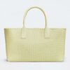Bottega Veneta Women Medium Cabat Leather Tote Bag-Lime