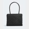 Bottega Veneta Women Patti Top Handle Bag in Lambskin-Black